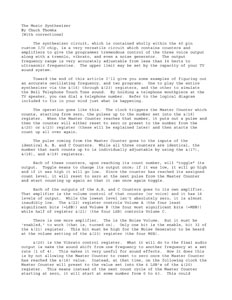 The Music Synthesizer